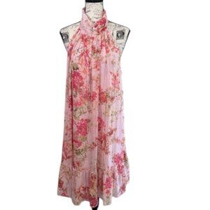 Taylor Tickle Me Pink Chiffon Dress